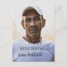 Feliz aniversário de 50 anos nome foto ano homem s