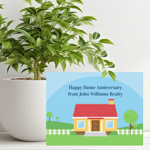 Cartão Postal Feliz Aniversário de Casa Personalizado Corretor