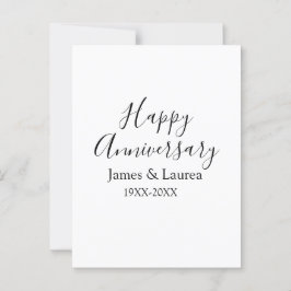 Cartão Postal Feliz aniversário de casamento nome data ano simpl