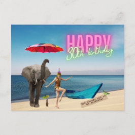 Cartão Postal Feliz aniversário de diversão de 30 e diversão