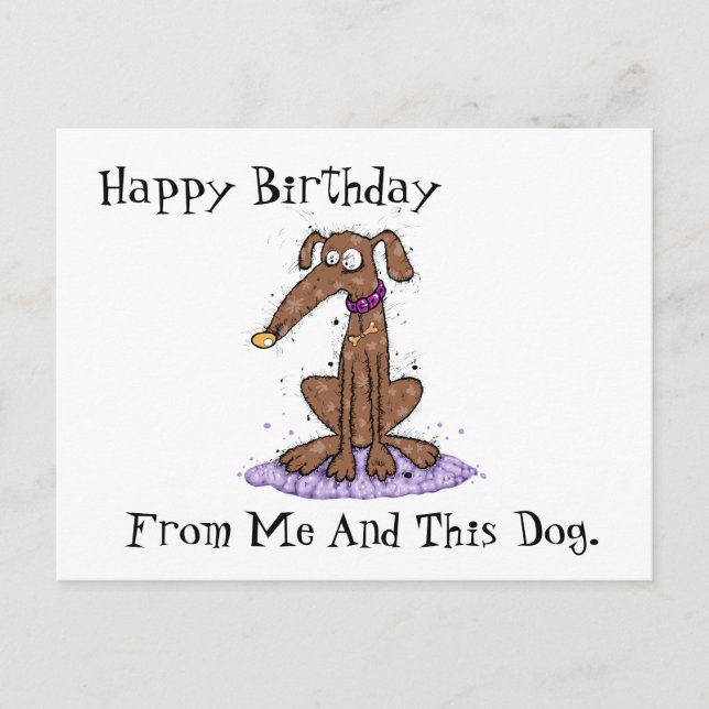 Cartão Postal Feliz Aniversário De Mim (Frente)