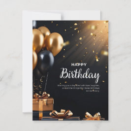 Cartão Postal Feliz aniversário desejando