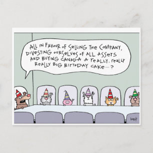 Cartão Postal Feliz Aniversário do Canadá! por Harrop - 150-12