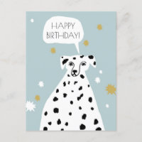 Feliz Aniversário do Cão Abstrato de Arte Dalmátic