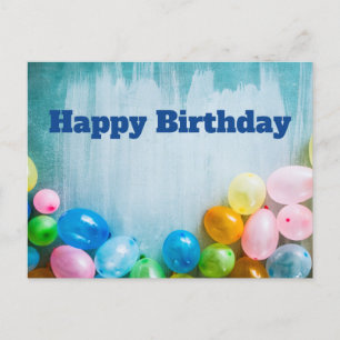 Cartão Postal Feliz aniversário dos balões