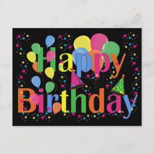 Cartão Postal Feliz aniversário dos Balões do Partido