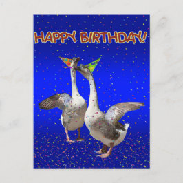 Cartão Postal Feliz Aniversário dos Gansos de Aniversário!