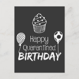 Cartão Postal Feliz Aniversário em Quarentena