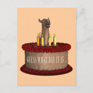 Cartão Postal Feliz Aniversário Engraçado Camel