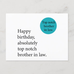 Cartão Postal Feliz aniversário excelente cunhado incrível 