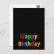 Cartão Postal Feliz Aniversário Feliz (Frente/Verso)