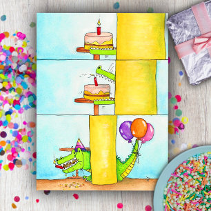 Cartão Postal Feliz Aniversário Gator