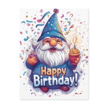 Feliz Aniversário Gnome: Design Caprichoso de Aniv