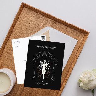 Cartão Postal Feliz Aniversário Horóscopo do Zodíaco Câncer Míst