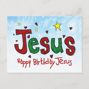 Cartão Postal Feliz aniversário Jesus