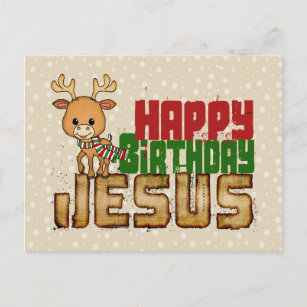 Cartão Postal Feliz aniversário Jesus