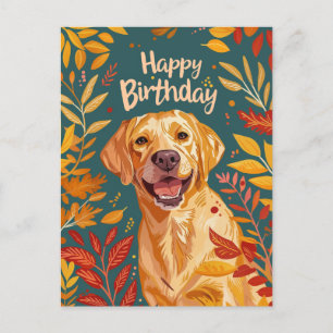 Cartão Postal Feliz Aniversário Labrador