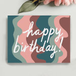 Cartão Postal FELIZ ANIVERSÁRIO Legal e divertido Tiras de Ondas<br><div class="desc">Veja esta arte doce e colorida,  feita por mim para você! Sinta-se livre para adicionar seu próprio texto ou alterar as cores. Visite meu compro para mais!</div>