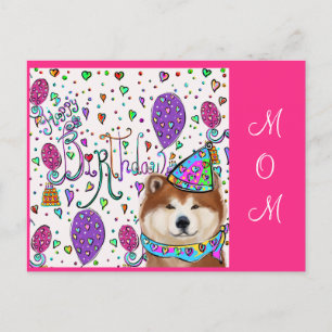 CARTÃO POSTAL FELIZ ANIVERSÁRIO MÃE