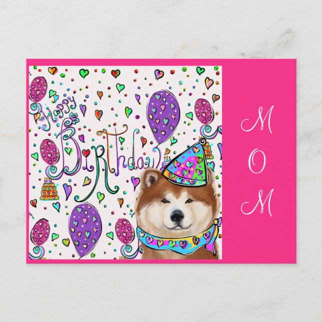 CARTÃO POSTAL FELIZ ANIVERSÁRIO MÃE (Frente)