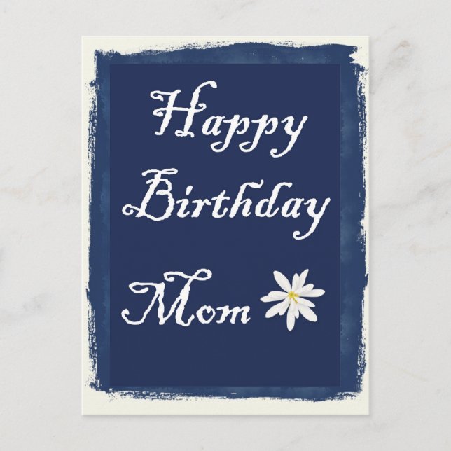 Cartão Postal Feliz aniversário mãe (Frente)