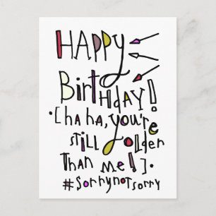 Cartão Postal Feliz Aniversário (Mais velho que eu)