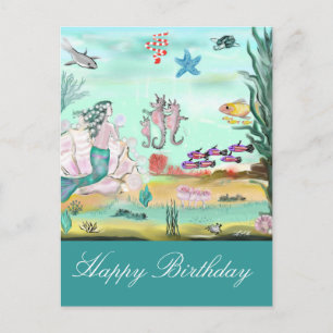 Cartão Postal Feliz Aniversário Märchen