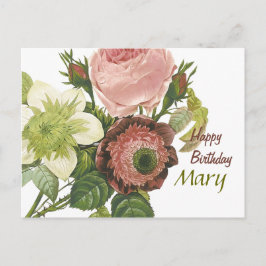 Cartão Postal Feliz aniversário Mary CC0129