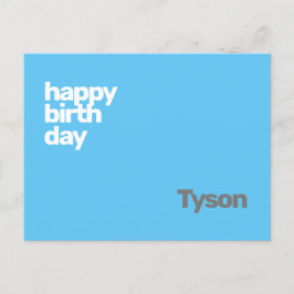 Cartão Postal Feliz Aniversário minimal simples moderno 