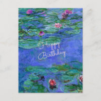 Feliz Aniversário: Monet's Water Lily famosa arte