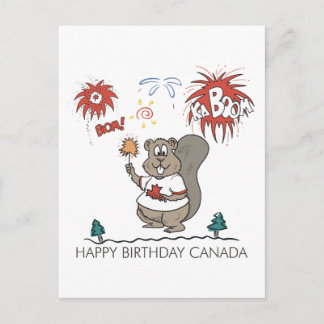 Cartão Postal Feliz aniversário no Canadá