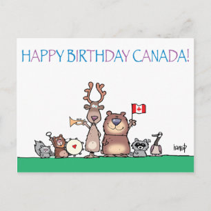 Cartão Postal Feliz aniversário no Canadá! apresentada por har