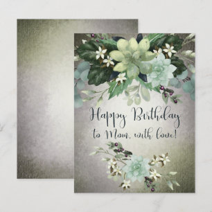 Cartão Postal Feliz Aniversário Para A Mãe Troca Suculenta de