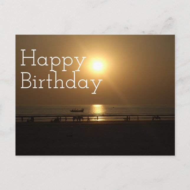 Cartão Postal Feliz aniversário para você (Frente)