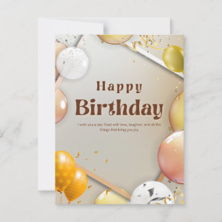 Cartão Postal Feliz aniversário para você