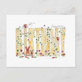 Cartão Postal Feliz Aniversário - Pavial Fada