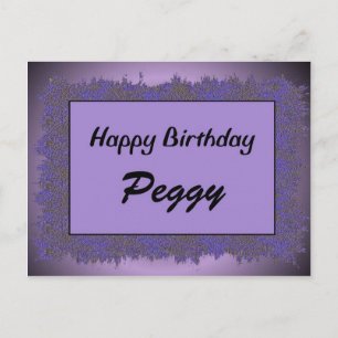 Cartão Postal Feliz aniversário Peggy