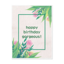 Feliz aniversário planta moderna e linda da nature