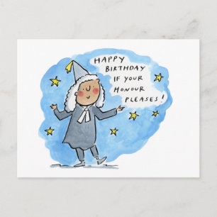 Cartão Postal Feliz aniversário se aprouver a Vossa Senhoria