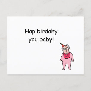 Cartão Postal Feliz Aniversário, seu Grande Bebê!