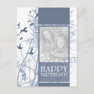 Cartão Postal feliz aniversário (silhouscreen)