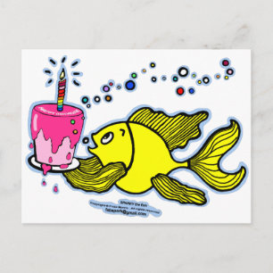 Cartão Postal Feliz aniversário, Sparky com bolo e vela