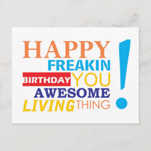 Cartão Postal Feliz aniversário, sua coisa de vida incrível!
