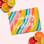 Cartão Postal FELIZ ANIVERSÁRIO Tiras Legal e Divertidas Arco-Ír<br><div class="desc">Veja esta arte doce e colorida,  feita por mim para você! Sinta-se livre para adicionar seu próprio texto ou alterar as cores. Visite meu compro para mais!</div>