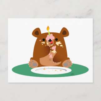 Cartão Postal Feliz aniversário, ursinho!