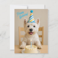 Feliz Aniversário Westie Aniversário
