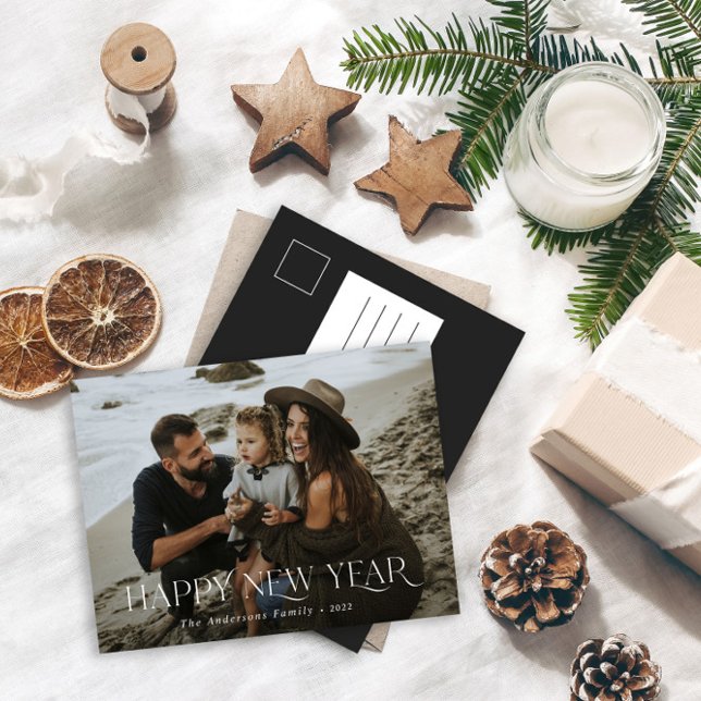 Cartão Postal feliz ano novo 1 fotografia botânica para flores (Criador carregado)