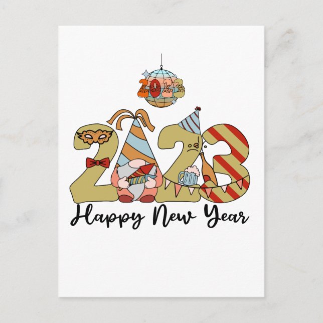 Cartão Postal feliz ano novo 2023 (Frente)