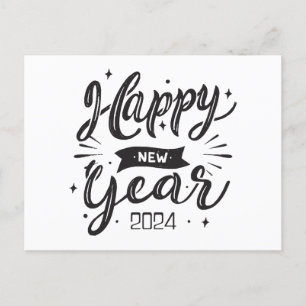 Cartão Postal Feliz ano novo 2024