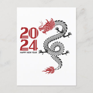 Cartão Postal Feliz ano novo 2024